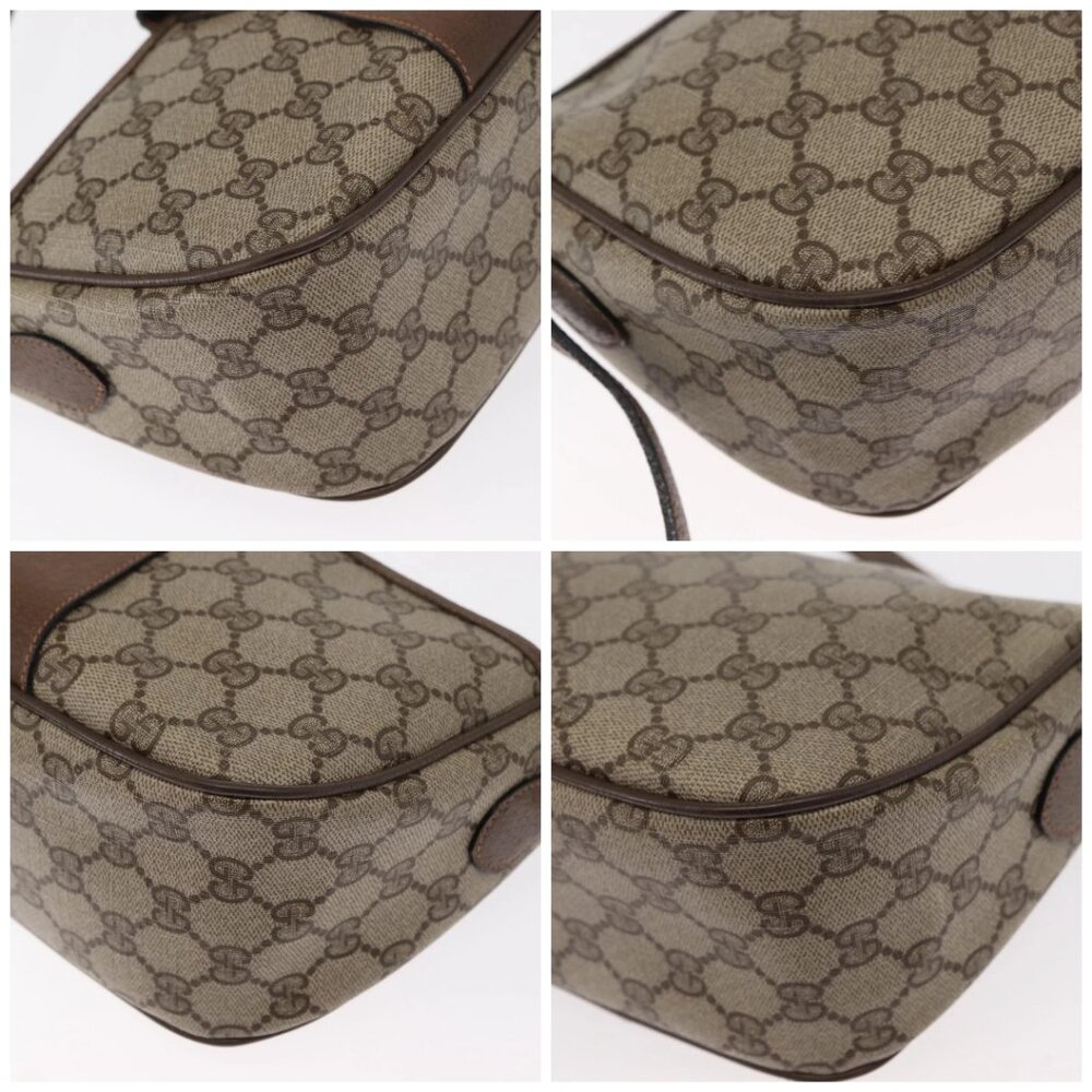 GUCCI GG Supreme Web Sherry Line Shoulder Bag PVC Beige 89 02 032 Auth BA8620 - Picture 14 of 16